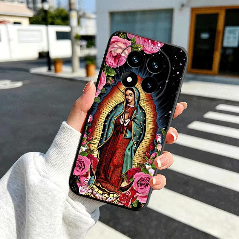 Virgen Mary Virgin De Guadalupe Soft Phone Case for Xiaomi Redmi Note 12 13 14 15 Pro Plus 11 12S 11S 11T 10 4G Black Cover Back