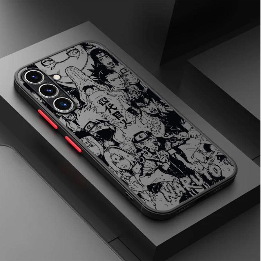 Matte Phone Cover Case for Samsung Galaxy A54 A34 A21s A25 A26 A22 A53 A35 A36 A24 A52 A56 A73 Cool Anime Characters