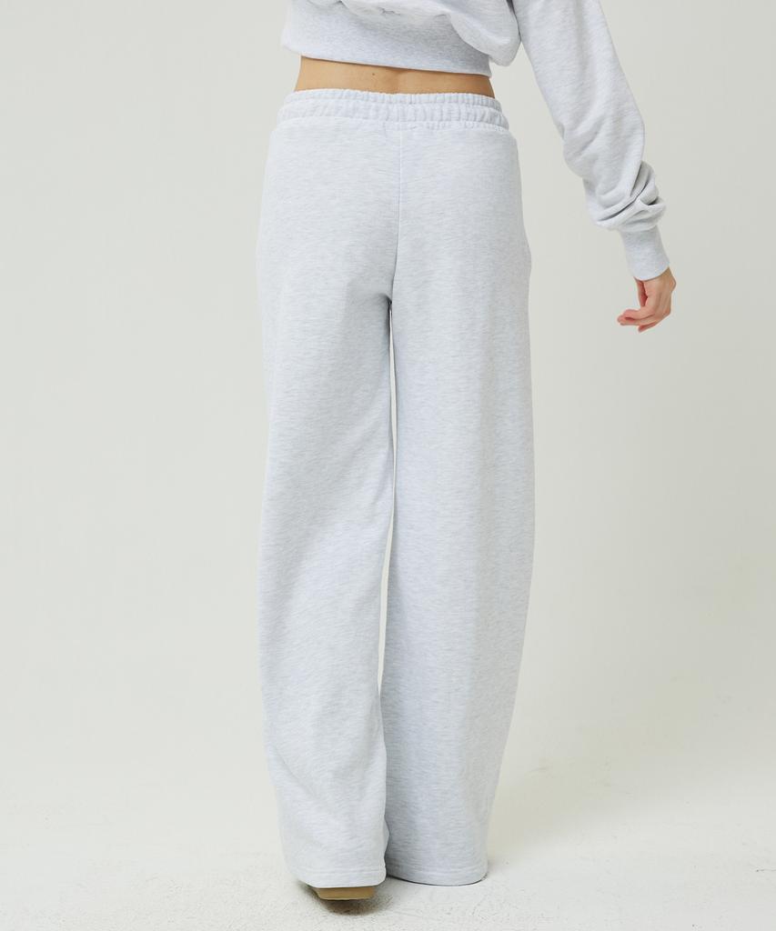 AWESOME STUDIO Low-Waist Wide Sweatpants White Gray