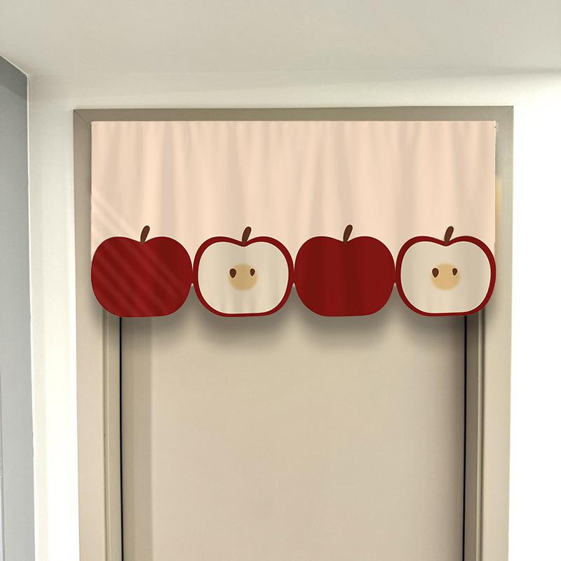 Cartoon Door Curtain Short Curtains Self-Adhesive Easy No-Drill Privacy Curtain For Bedrooms, Living Rooms, Bathrooms, Kitchen