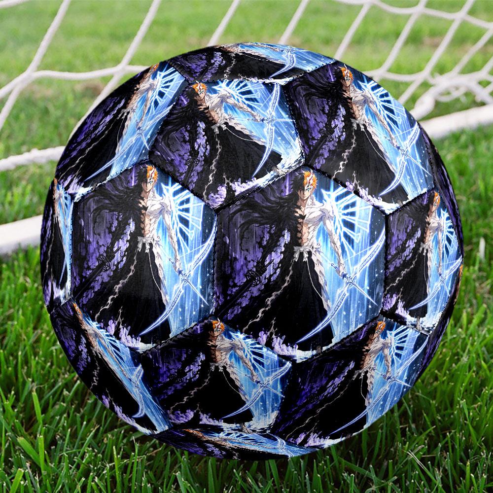 BLEACH Print Size 5 Soccer Ball, Standard Match Football for Sports Game and Team Practice, Ideal Gift for Soccer Fans