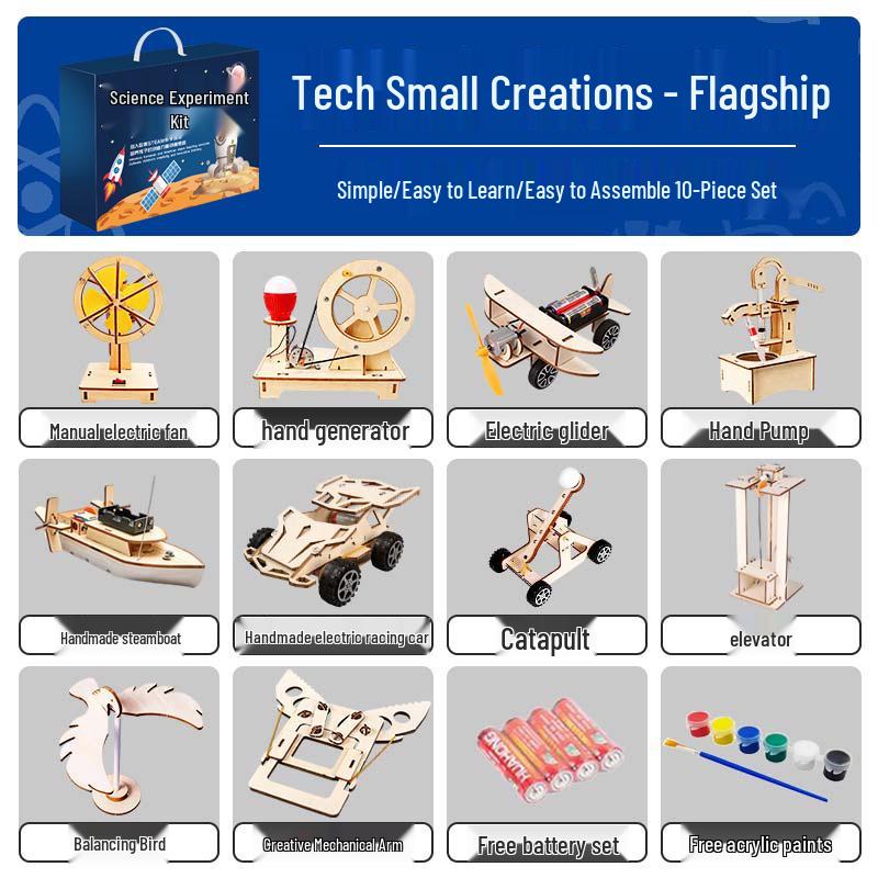 DIY Physics Experiment Kit for Kids – Educational Science Toys & Inventions for Primary School Boys, Great Gift!