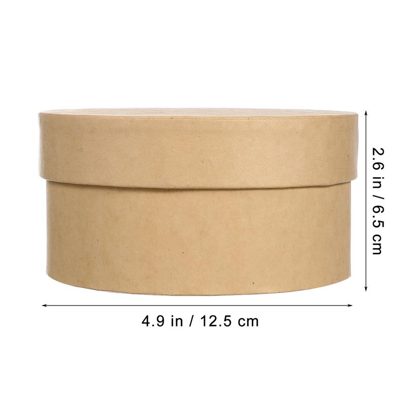 

Kraft Paper Gift Box for Cookies Candy Cake Round Box Portable Storage Box Elegant Delicate for Baking Jewelry Flower Packing Other