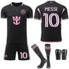 2024-25 Miami Away Black No. 10 Messi Football Jersey Set Jersey 9 Suarez New Original