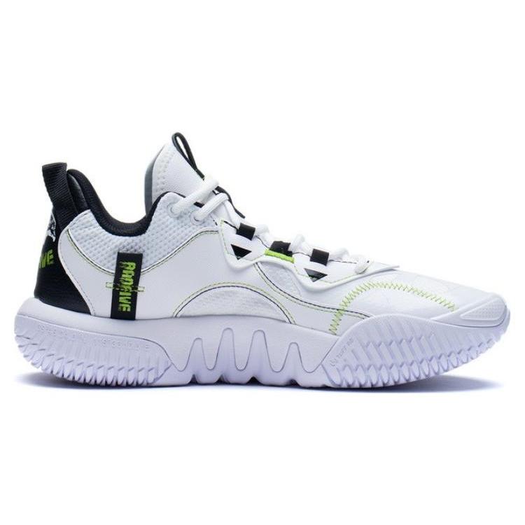Li Ning Badfive 2.5 Basketball Shoes Men's Low Top White/Black/Green ABFS001-4