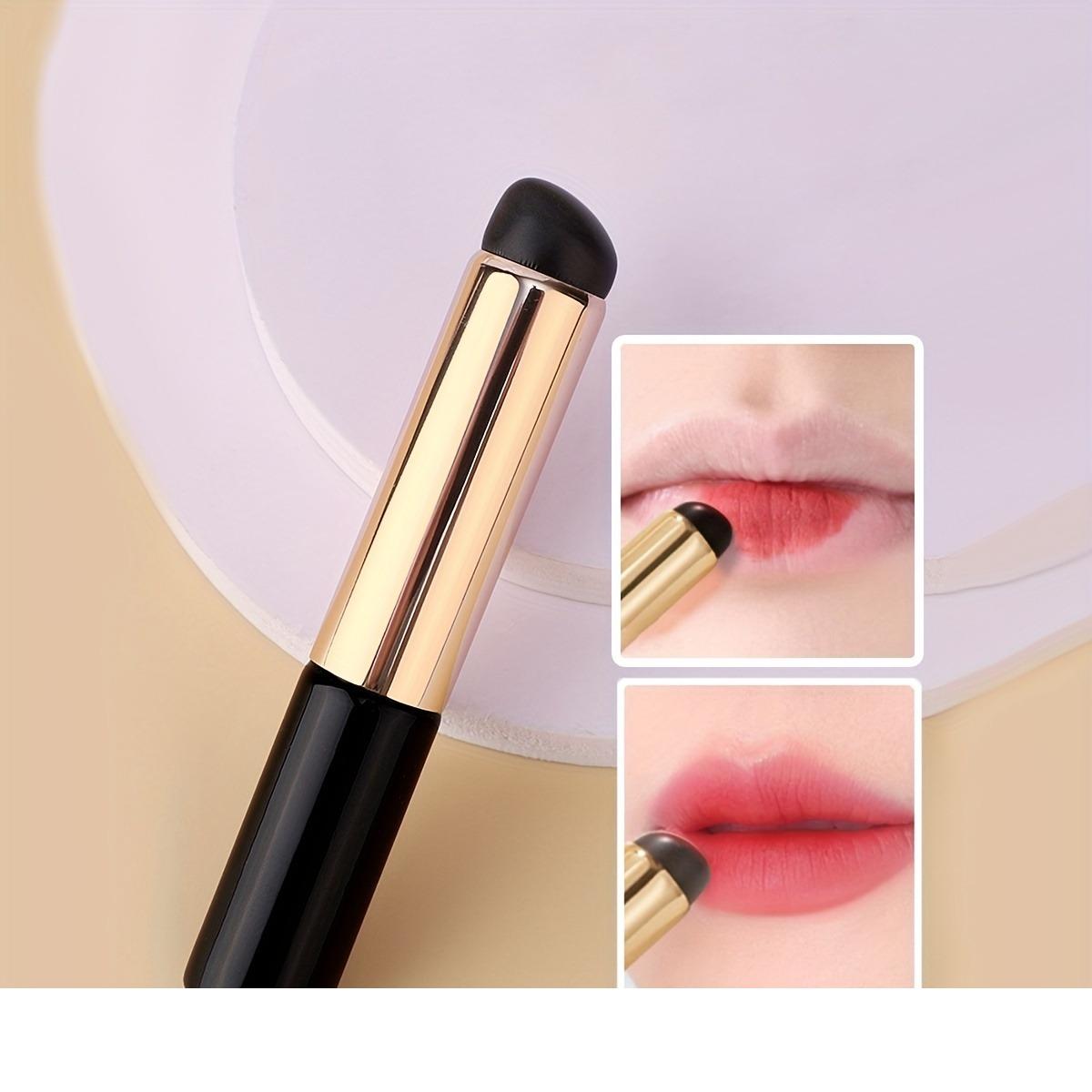 

Портативная силиконовая кисть для губ с крышкой, матовая кисть для помады для желейной помады Rose Golden