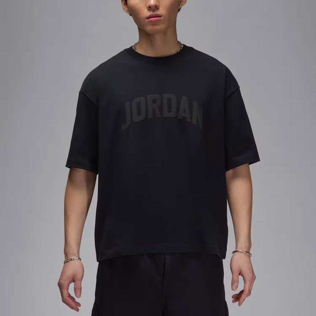 Jordan Brand J Flt Ess Boxy Ss Crew Lt Orewod Comfortable Versatile Letter Simple Short Sleeve T-Shirt Men tops HQ8935-010