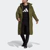 Adidas Logo Sleeve Padded Down Hoodie Jacket Men Outerwear Green GQ2507