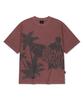 BROWNBREATH Pigment Surfing Tag Tee - Burgandy
