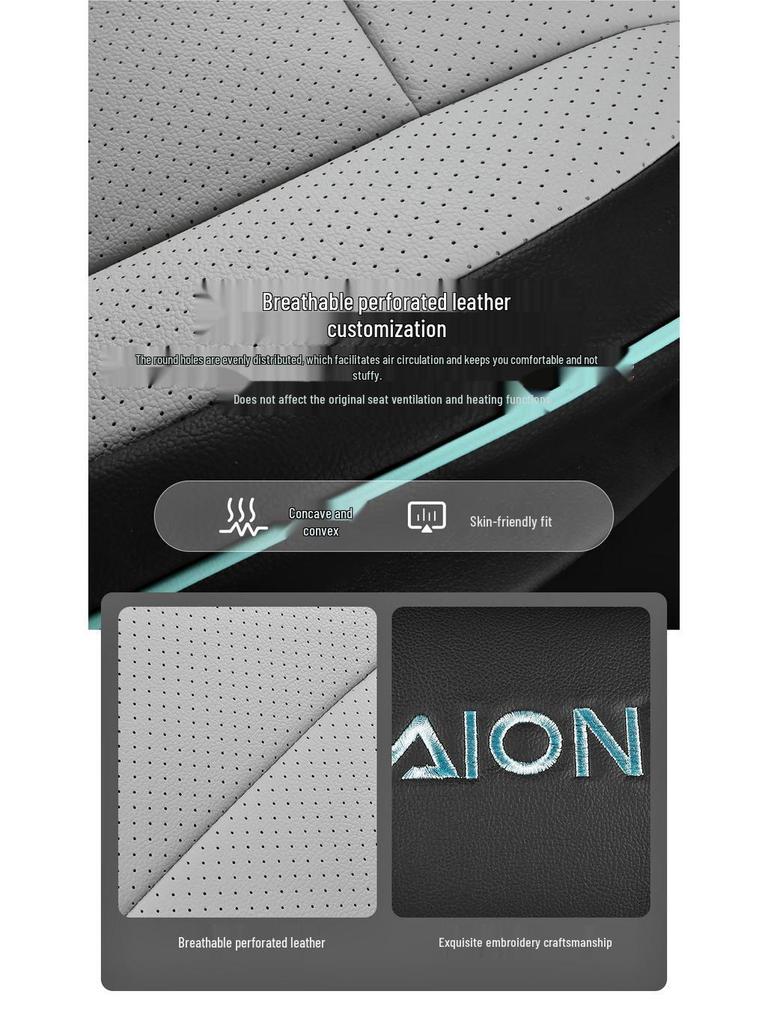 2023 Aion Y+ Leather Car Seat Cover, All-Season, Full Coverage, Universal Fit