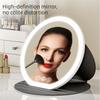 3 Color LED LED Makeup Mirror Round Mirror Foldable Cosmetic Mirrors  Dormitory Use