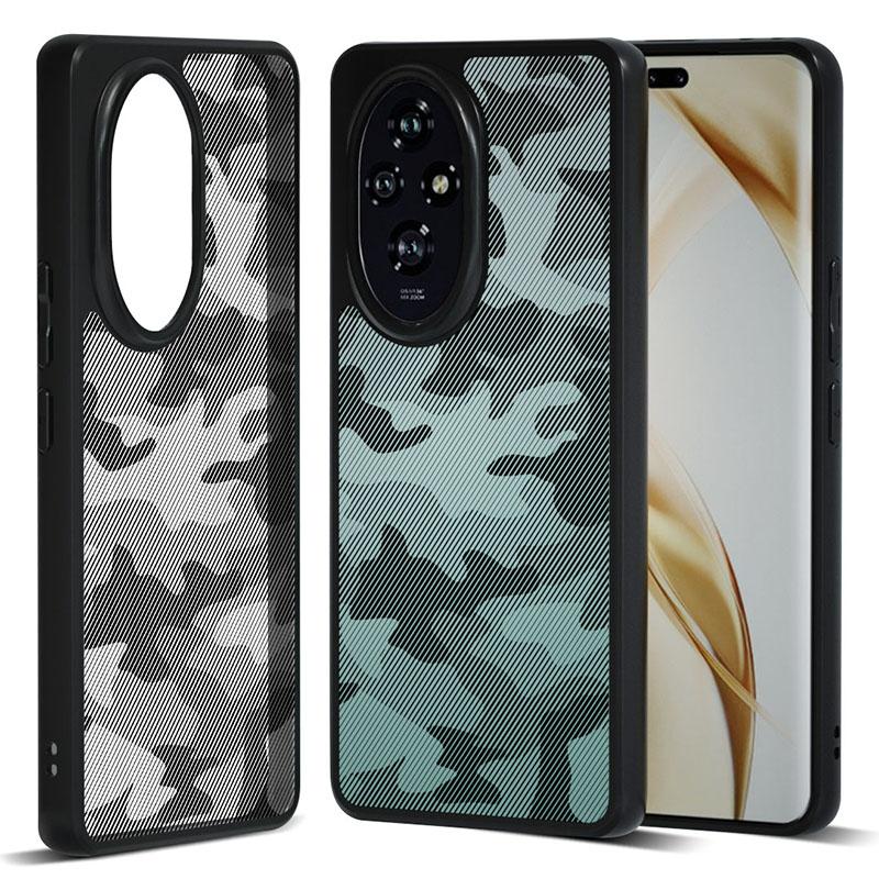 

IBMRS For Honor 200 Pro 5G Case Hard PC Soft TPU Phone Cover Airbag Corners Shockproof Artistic Camouflage