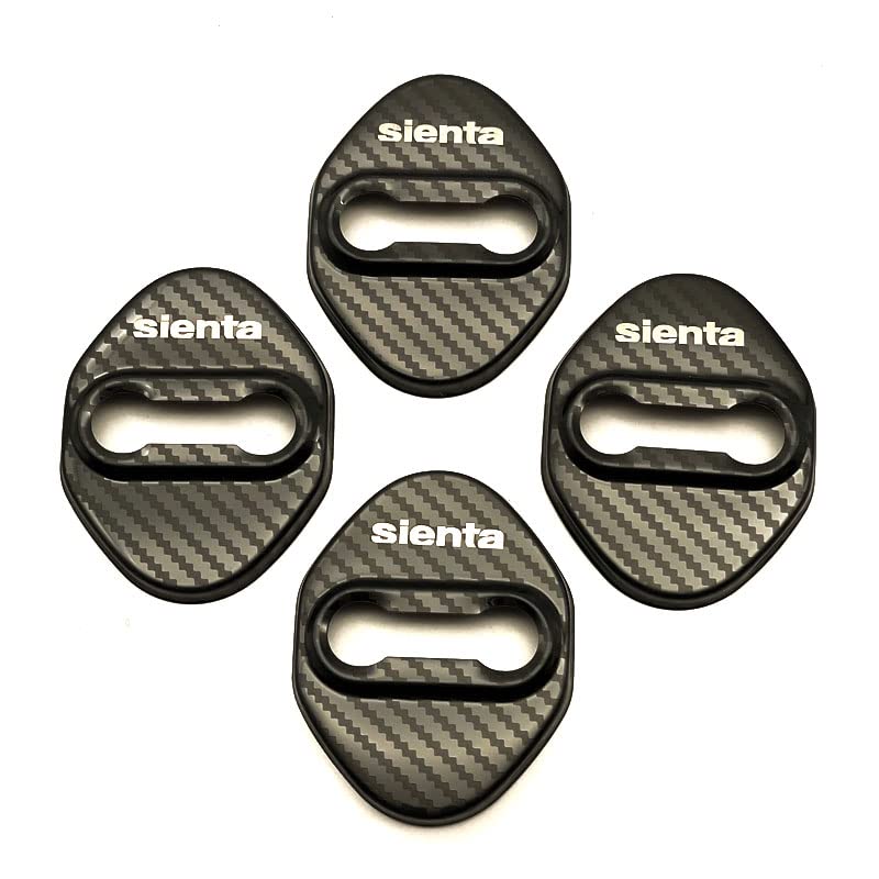 

TADOKAPATU Toyota New Sienta 10 Series Накладка на фиксатор Накладка на дверной замок Хромированные аксессуары Детали интерьера Нержавеющая сталь 4 шт. Легко установить [Карбон]