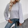 Women's Autumn Round Neck Long Sleeve T-shirt Solid Color Casual Versatile Top