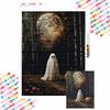 Halloween 5D Ghost Pumpkin Diamond Full Diamond Art Painting Kit Diamond Painting Home Decor DIY Wall Art Full Drill Craft Set