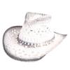 Beliebter europäischer und amerikanischer klassischer hohler westlicher Cowboyhut Herren- und Damen-Mode Urlaubs-atmungsaktiver Sonnenschutz-Strohhut