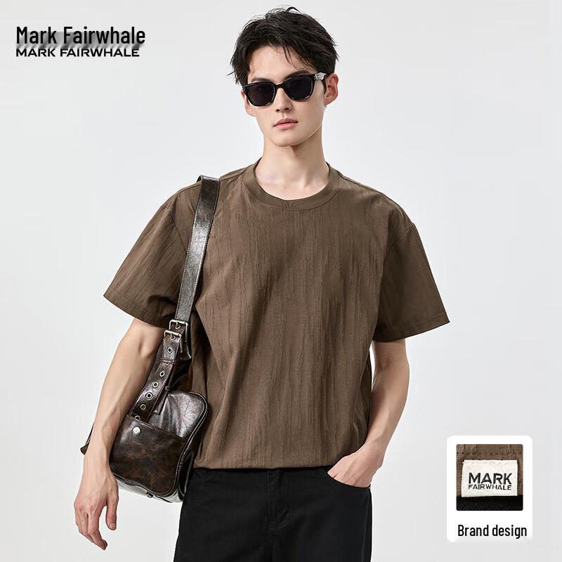 Mark Fairwhale Men's Textured Ice Silk Short-Sleeve T-Shirt