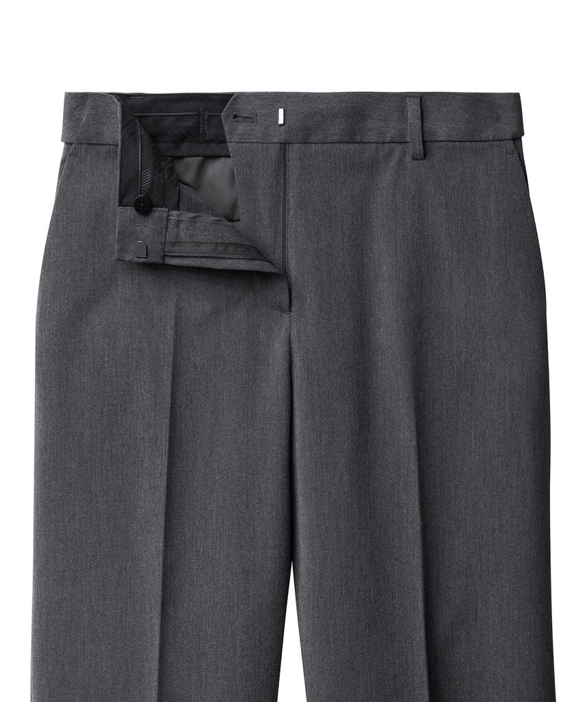 MUSINSA STANDARD WOMAN Women'S Straight Hidden Banding Slacks [Medium Gray]