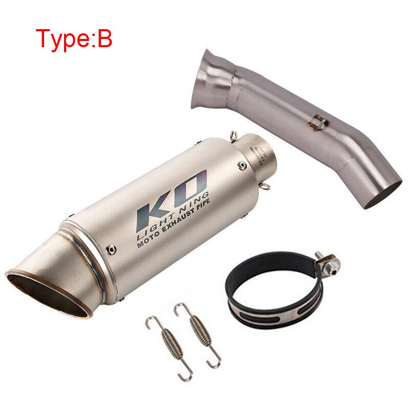Exhaust System For Ducati Hypermotard 821 / Hyperstrada 821 2013-2018 Mid Connect Link Pipe Exhaust Muffler Tube Slip On 51mm