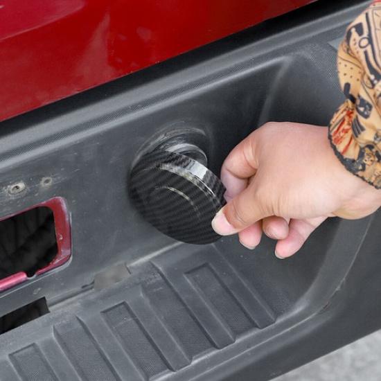 Carbon Fiber Car Rear Bumper Round Lid Cover Trim For Chevy Colorado/Silverado