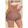 Women Seamless Low Waist Breathable Ribbed Solid Color Safety Underwear Panties