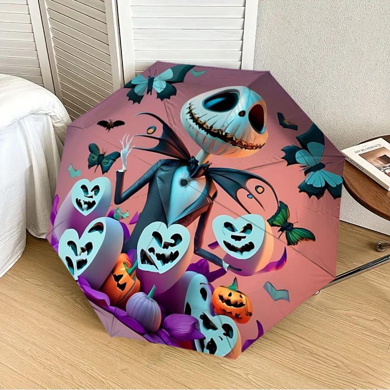 

1pc Pumpkin King Automatic Folding Umbrella, 8-Rib Durable Frame, Durable Foldable Design - Elegant Gift for Commute yy251210088
