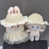For 17cm Labubu Doll Clothes Fashion Clothes Straw Hat Doll Clothes Color Match Hat Dolls Accessories Cute Decoration Little Clothes