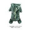 Green Dinosaur Designed Dog Outfit for Pet Use Crafted with Coral Fleece