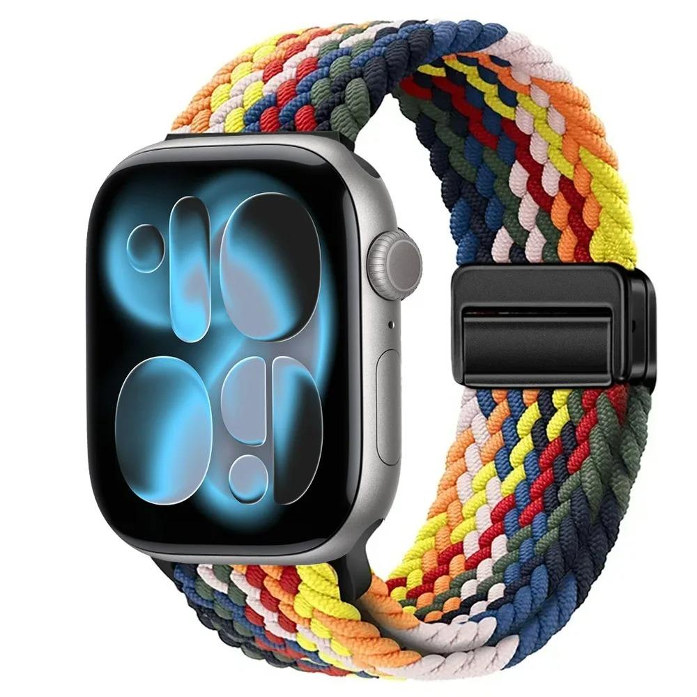 Nylon Strap for Apple Watch 11 10 46mm 42mm/Ultra 3 2 1 49mm Magnetic buckle Wristband iWatch 9 8 7 6 5 4 SE 45mm 44mm 41mm 40mm