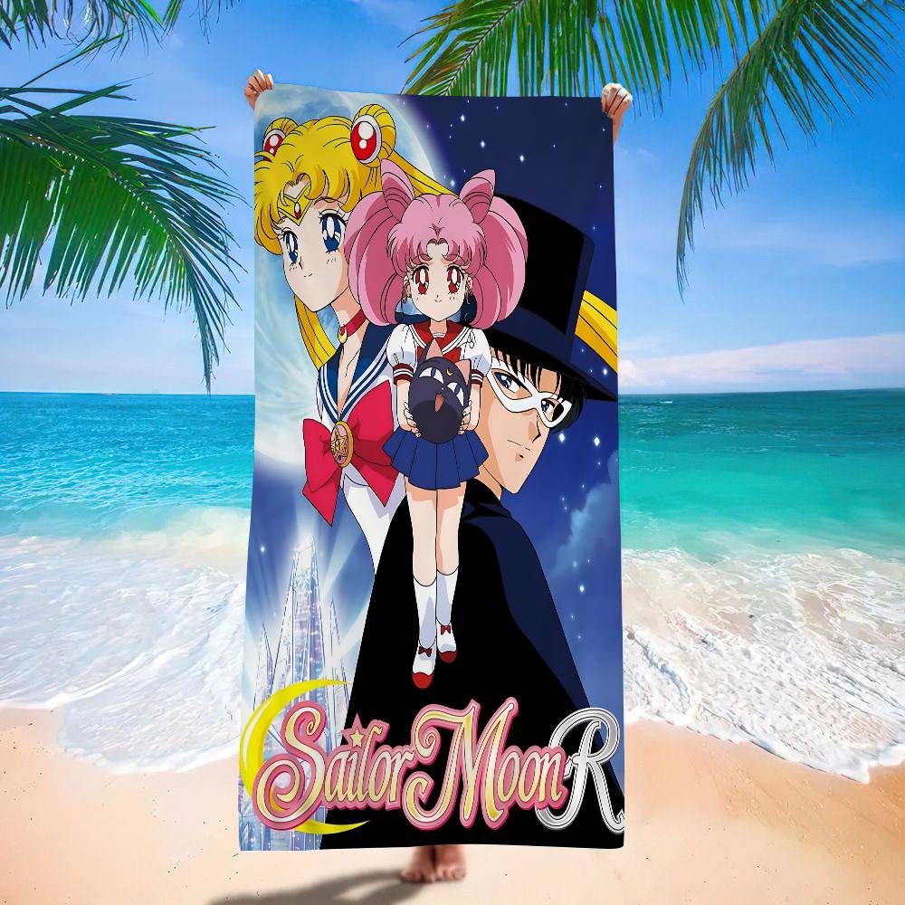 Lovely S-Sailor M-Moon Microfiber Beach Towel Absorbent Quick Dry Soft Yoga Swimming Resort Mountain Climbing Towel