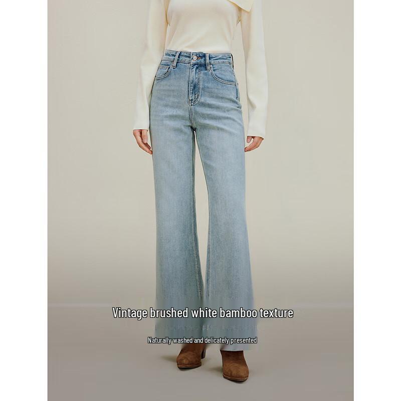 Inman Retro Washed High-Waist Flare Jeans