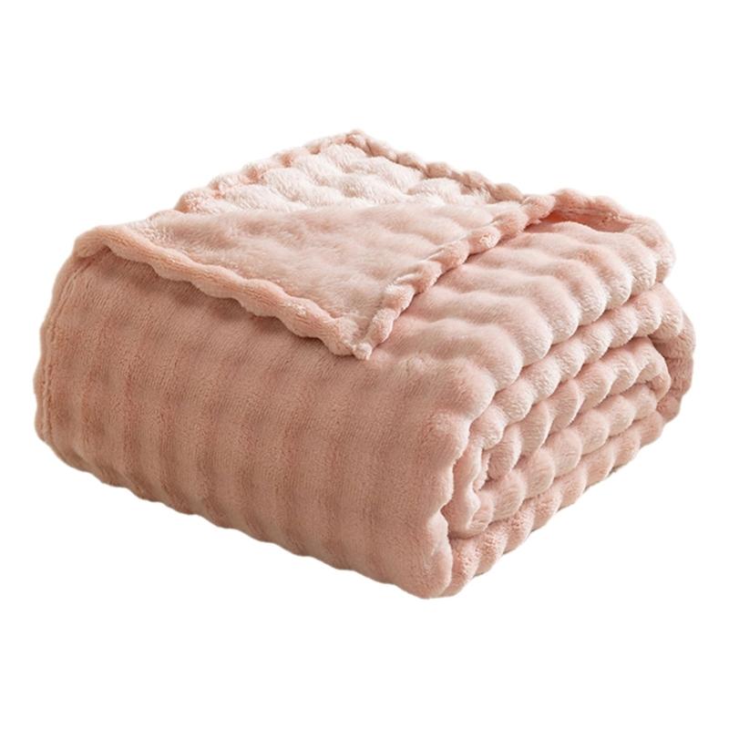 Luxury Fuzzy Plushes Blanket with Fluffys Rabbit Texture, Warm Throw Blanket for Home Decoration 100x150cm
