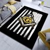 15 Sizes Cool Franc-maçonnerie Printed Carpet Indoor Floor Mats for Bedroom Living Room Kids Room, Office Large Decorative Rugs