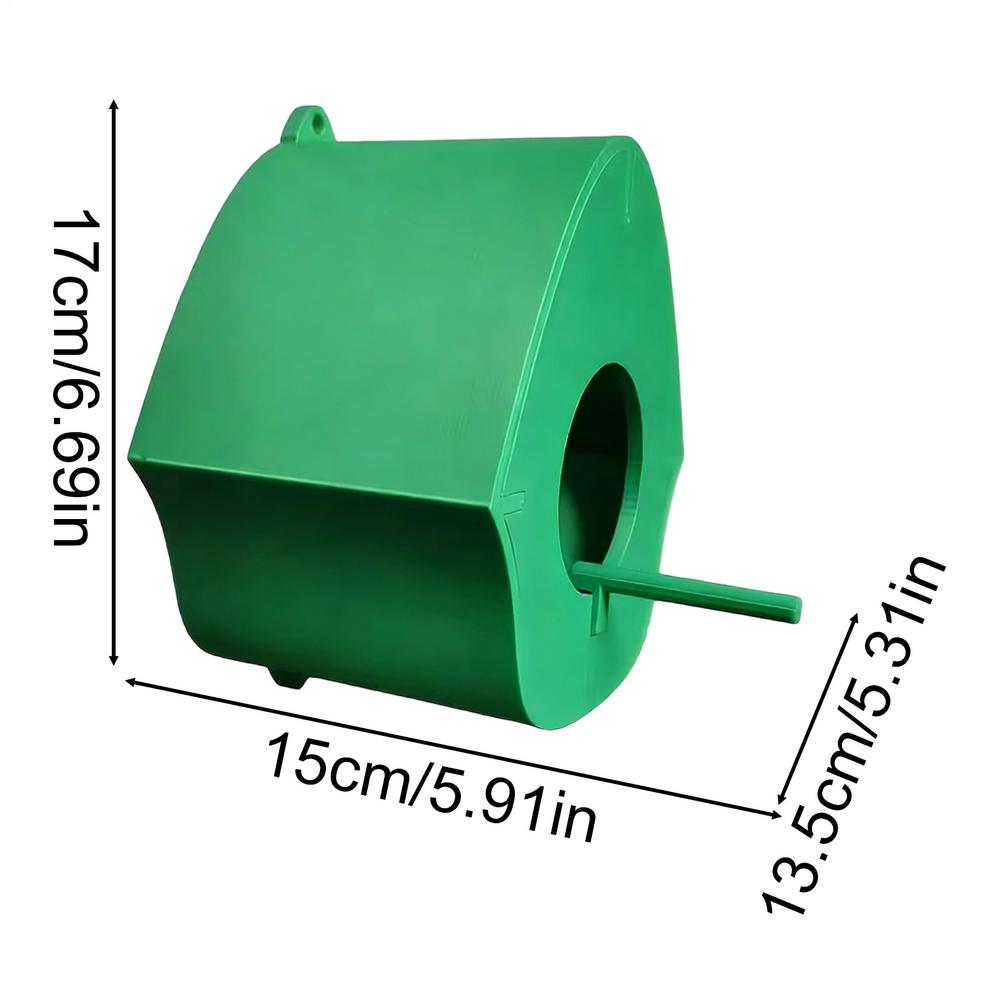 

Garden Bird Feeder Hangable With Perching Rod Outdoor Small Bird Food Dispenser For Robins Sparrows Budgies Backyard Balcony зелёный