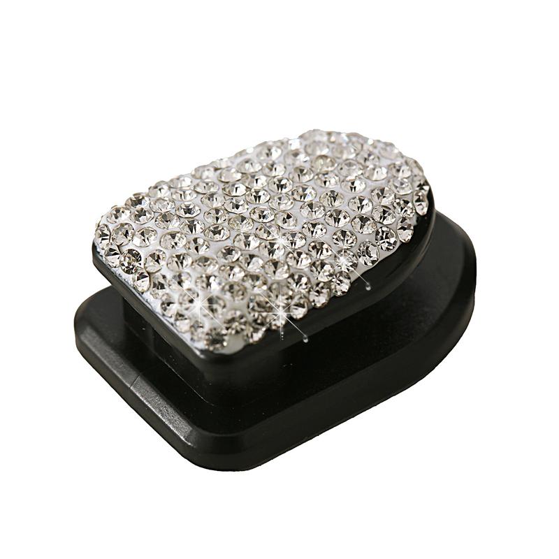 4 Stuks Glanzende Diamant Auto Haken Organizer Houder Zelfklevende Muur Gemonteerde Hanger Voor Hoofdtelefoon Kabel/Sleutel/Maskers Auto Thuis