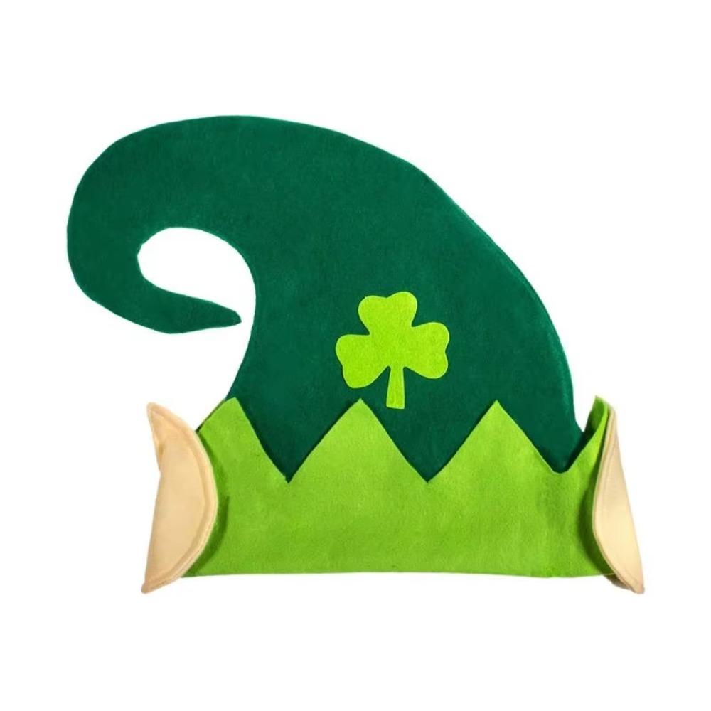 Print Shamrock Elves Hat Green Lucky Clover Hat New St. Patrick's Day Hat  Adults Kids