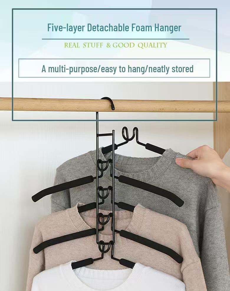 Magic Multi-layer Non-slip Clothes Hanger Rack for Wardrobes