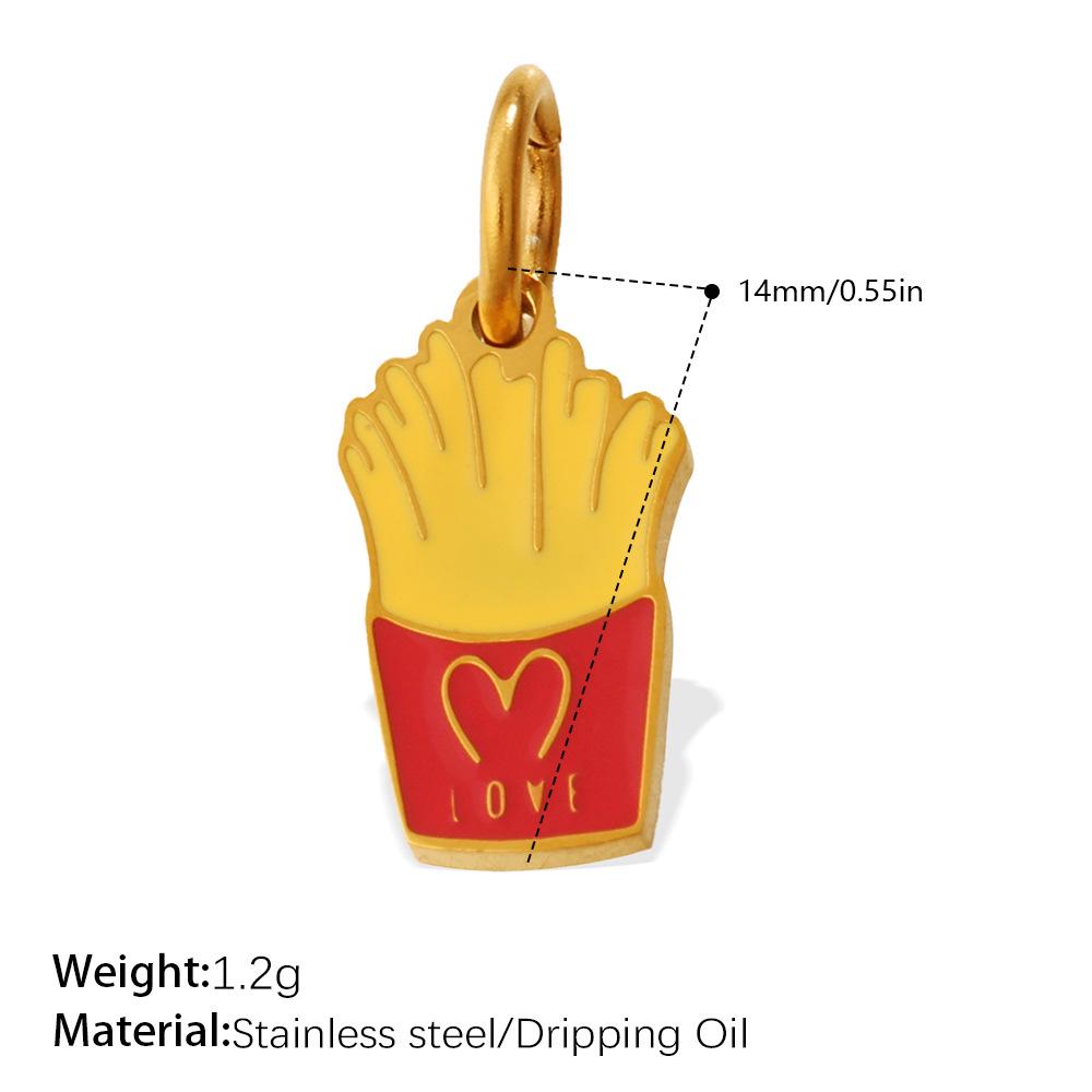 Adorable DIY Food Charm Set: French Fries & Cola Pendants for Women
