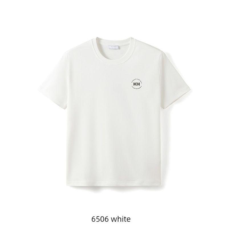 American vintage Heavy Weight 300G Cool Feeling Short sleeve T-shirt Men s Summer Cotton Bottoming Shirt Foreign Trade Men s Cotton T-shirt White 2XL