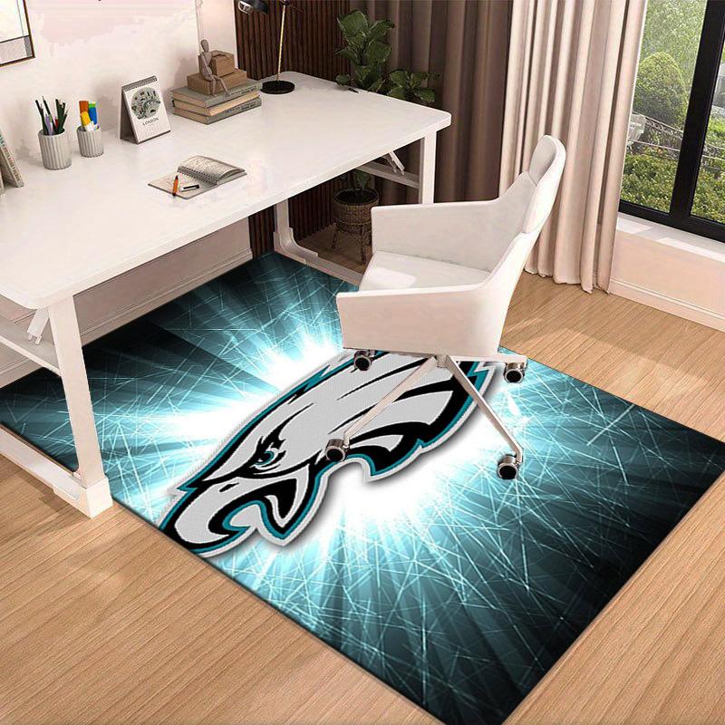 Philadelphia Eagles Nachtspiel Bereichsteppich für Büro, Stuhlunterlage, Dekorteppich Wohnzimmer Matte, Große Größe Fan Geschenke Weihnachtsgeschenke