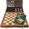 Magnetic Chess Checkers Board Game for Adults and Kids Tournament Board with Magnetic Pieces Includes a Free Chess Puzzle eBook 2-in-1 & – 15-inch –