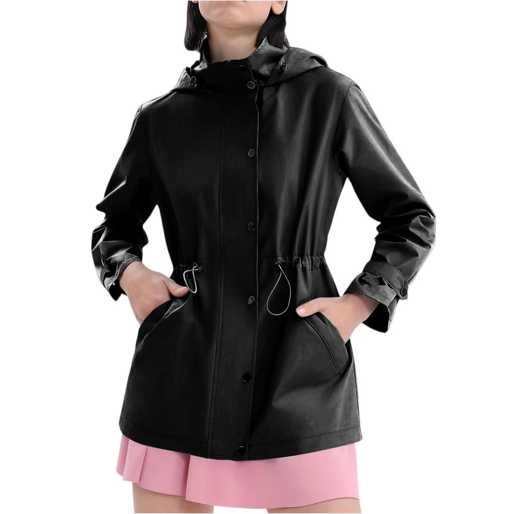 Dámská jednobarevná větrovka s kapucí a dlouhým rukávem, horolezecká sportovní větrovka, bunda a top