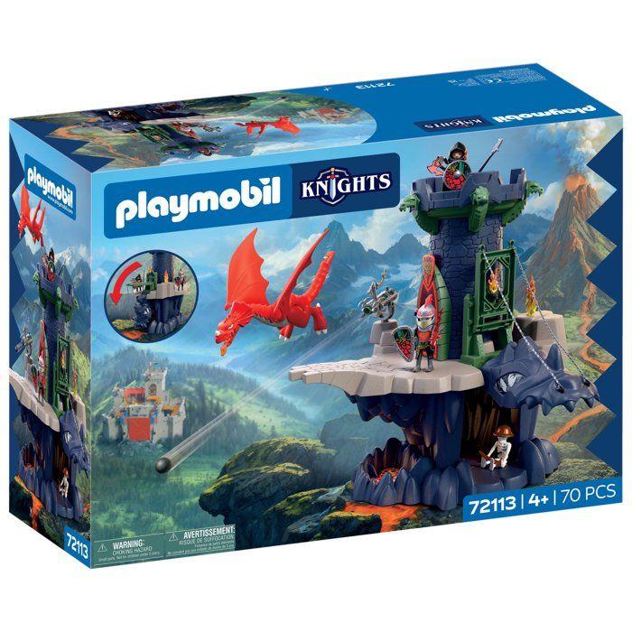PLAYMOBIL 72113 Tour des chevaliers du Dragon, Adventure les chevaliers, 70 pieces, des 4 ans