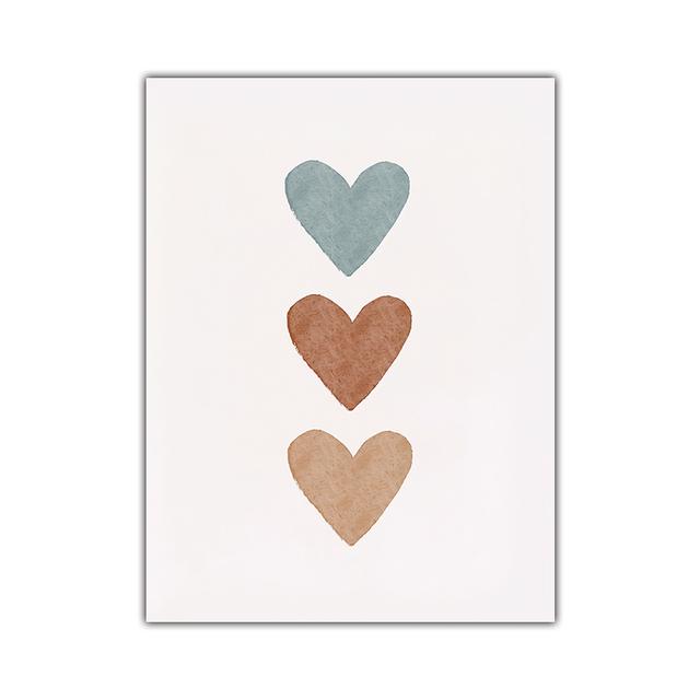 Rainbow Love Crown Alpaca Wall Art Canvas Painting Nordic Posters And Prints Nursery Cartoon Wall Pictures Kids Room Decor No Frame