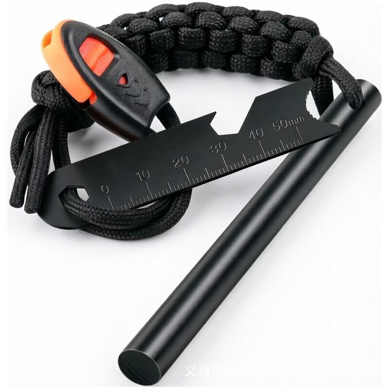 Outdoor Survival Paracord Whistle Keychain