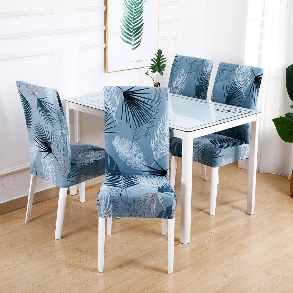 1/2/4/6 Pieces Printed Chair Cover Washable Big Elastic Kitchen Chair Covers Stretch Seat Slipcovers For Dining Room Wedding