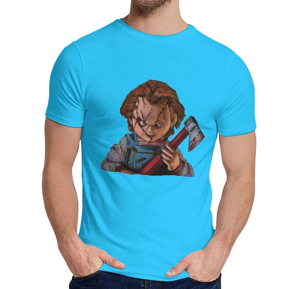 Quality Cotton Chucky Horror Child Movies T Shirt Man Soft Cotton Classic Round Neck