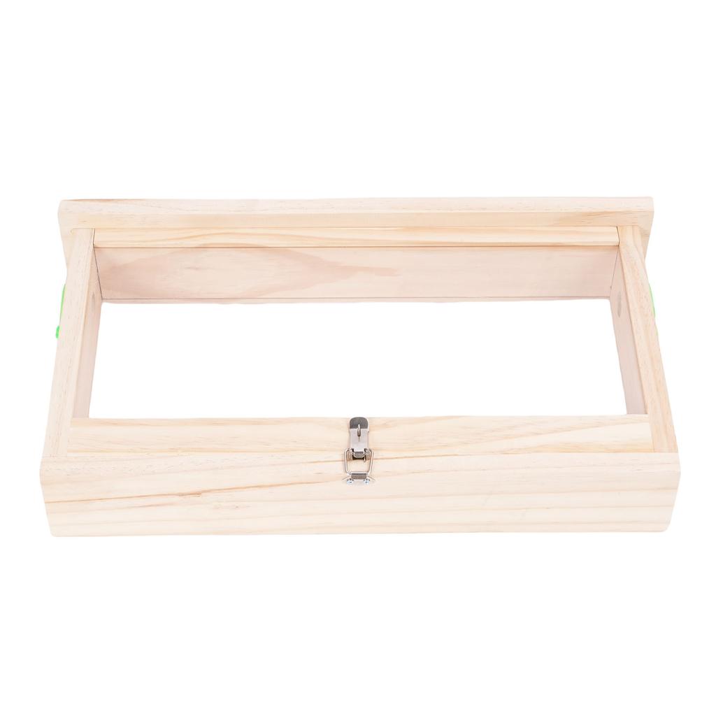 Bee Breeding Box Double Sided Acrylic Board Wooden Bee Hive Observation Box with Vents Beekeeping Supplies