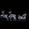VidaXL Reindeer and Sleigh Christmas Decoration 60 LED Clear Lighting Christmas Illumination Living Room Children's Room 289978