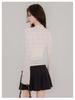 Women's Spring High Neck Lace Base Layer Tee, Slim Fit Long Sleeve Top, Unique and Stunning